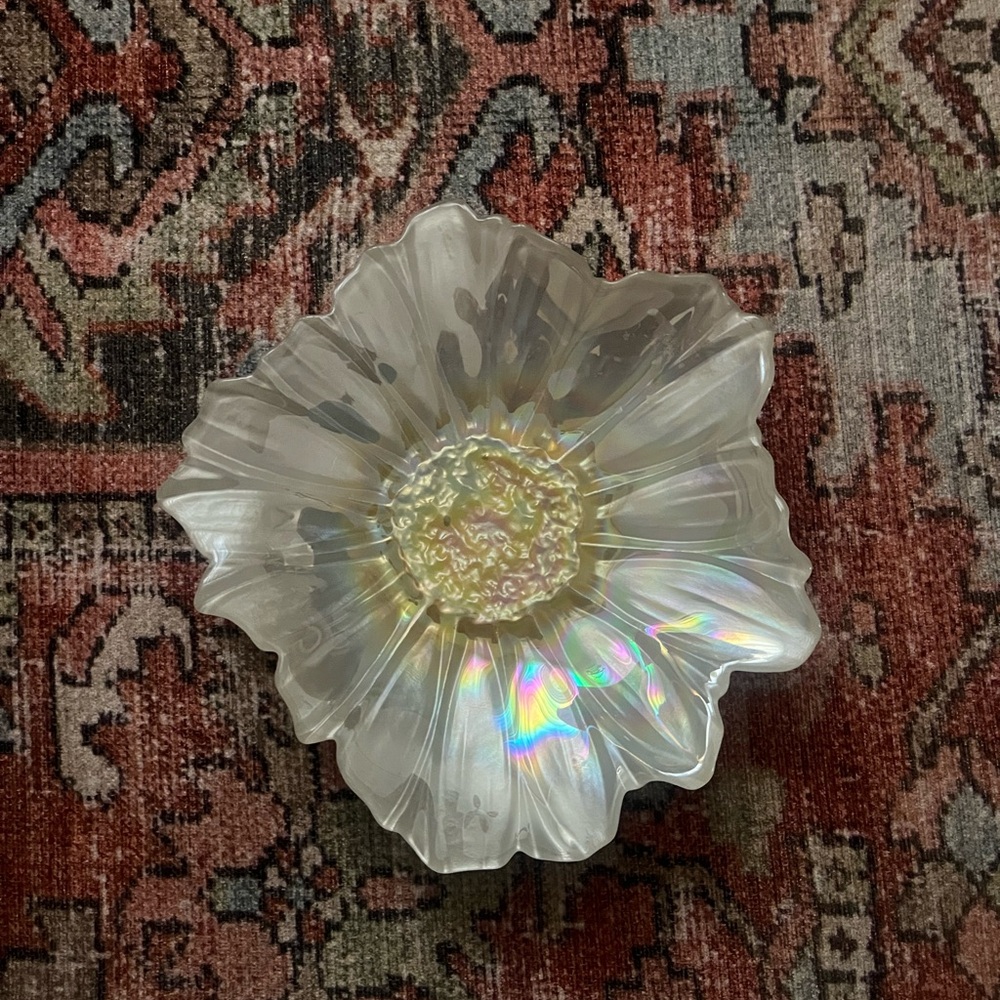 Floral Art Glass Bowl